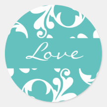 Love Leaf Flourish Envelope Sticker Seal