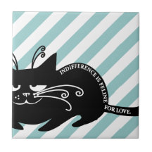 Love letter from my cat: speaking feline language ceramic tiles