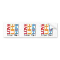 Love Life Hope - cure adrenoleukodystrophy Bumper Sticker