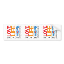 Love Life Hope - cure krabbe disease Bumper Stickers