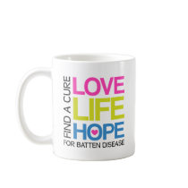 Love Life Hope - find a cure for Batten disease Mugs