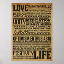 "Love Life" Inspirational Motivational Art Design Poster