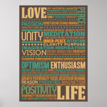 "Love Life" Inspirational Motivational Art Design Posters