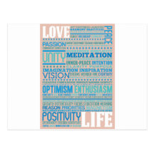 'Love Life' Inspiring & Motivating Products -Blues Post Cards