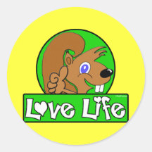 Love Life Round Sticker