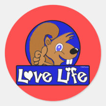 Love Life Round Stickers