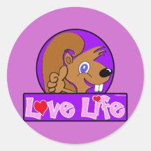 Love Life Round Stickers