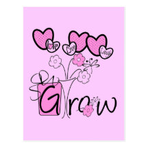 Love Live Laugh Grow Gardening tshirts and Gifts Post Card