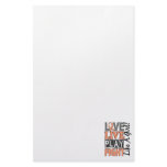 Love Live Play Fight Like A Girl Uterine Cancer stationery