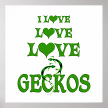 Love Love Geckos Print