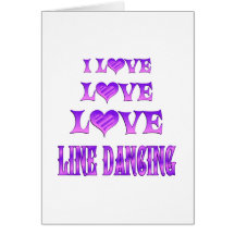 Love Love Line Dancing Cards