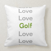 Love Love Love Golf Throw Pillows