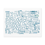 Love Love Love, text design template postcard