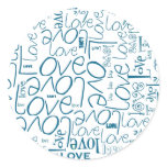 Love Love Love, text design template Stickers