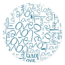 Love Love Love, text design template Stickers