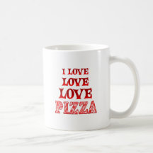 Love Love Pizza Mugs