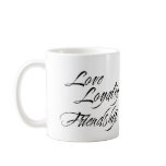 LOVE LOYALTY FRIENDSHIP custom photo bridal gift mugs