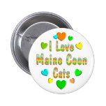 Love Maine Coon Cats Pinback Buttons