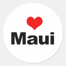 Love Maui Stickers