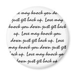 love may knock you down fridge magnet