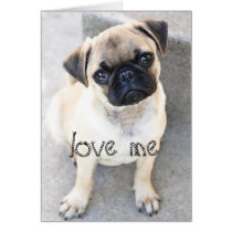 love me - cute mops cards