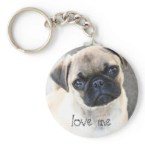 love me - cute mops keychains