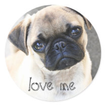 love me - cute mops sticker