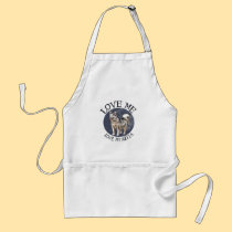 Love me, love my Akita aprons