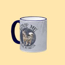 Love me, love my Akita mugs