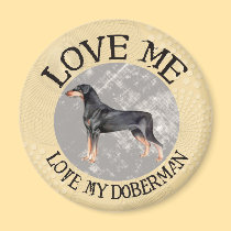 Love me, love my Doberman magnets