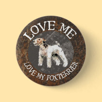 Love me, love my Fox Terrier buttons