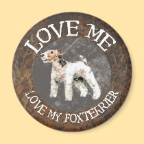Love me, love my Fox Terrier magnets