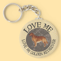 Love me, love my Golden Retriever keychains