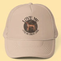 Love me, love my Great Dane hats