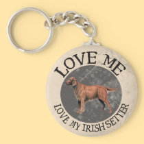Love me, love my Irish Setter keychains