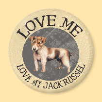 Love me, love my Jack Russel magnets