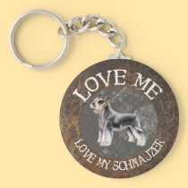 Love me, love my Schnauzer keychains