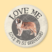 Love me, love my St. Bernard magnets