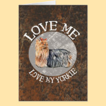 Love me, love my Yorkie cards