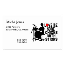 Love Me Some Chicks With Sticks Business Cards