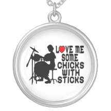 Love Me Some Chicks With Sticks Pendants