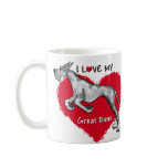 Love Merle Great Dane Coffee Mugs