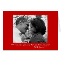 LOVE & MIRACLES, OBAMA LOVE CARD - BLANK INSIDE