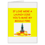 love missle greeting card
