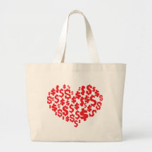 LOVE MONEY TOTE BAGS