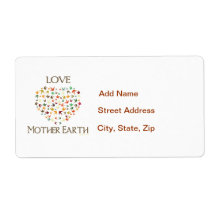 Love Mother Earth Shipping Labels