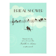 Love Music bridal shower Personalized Announcement