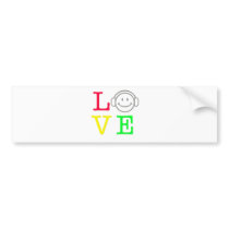LOVE MUSIC BUMPER STICKER