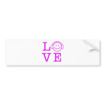 LOVE MUSIC BUMPER STICKER