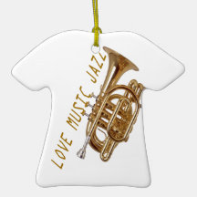 Love Music Jazz Christmas Tree Ornaments